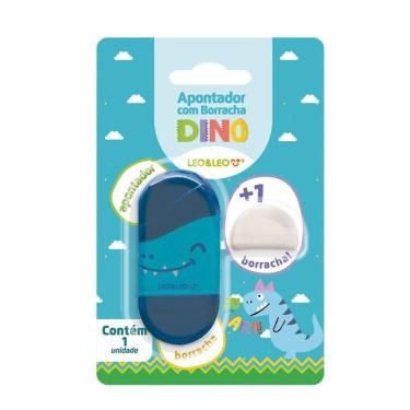 Imagem de Apontador Com Deposito E Borracha Pet Leo&Leo Dino
