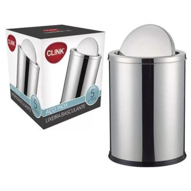 Imagem de Lixeira Inox 5 Litros com Tampa Basculante