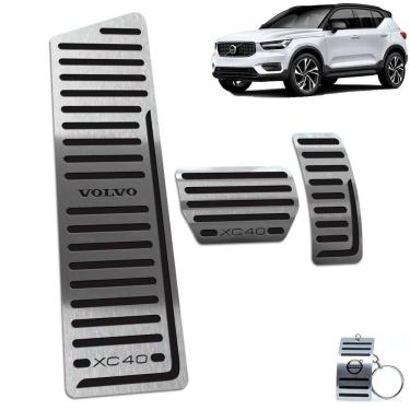 Imagem de Descanso de Pé + Pedaleira Inox Preto Volvo XC40 2018 A 2020
