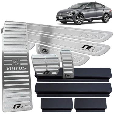 Imagem de Descanso Pedaleira Automático Soleira Prata BR Virtus R-Line