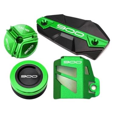 Imagem de Compatível com Z900 Z 900 2017-2024 acessórios de motocicleta cilindro mestre reservatório de óleo protetor de tampa de enchimento de óleo (4-verde)