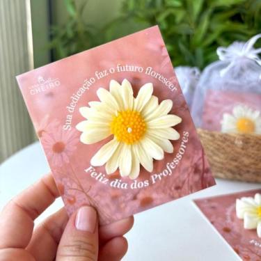 Imagem de Kit Lembrancinha Dia Professor Mini Vela Aromat Cartão 10 un - Casa Di