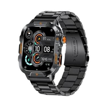 Imagem de Relógio Inteligente Militar Masculino À Prova D'Água Com Lanterna LED,