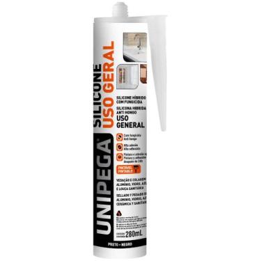 Imagem de Silicone Uso Geral Híbrido Unipega Preto Cartucho 280ML
