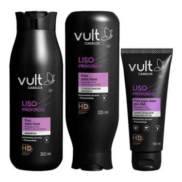 Imagem de Kit Shampoo Condicionador e Protetor Térmico Cabelos Lisos Anti Frizz 