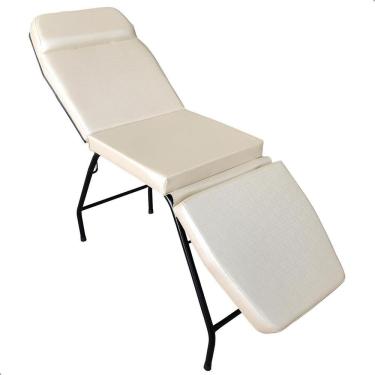 Imagem de Maca 3 Posições Reclinável Estética Pérola Estr Preta For-Ty