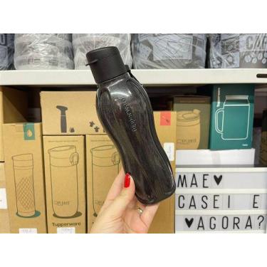 Imagem de Garrafa Eco Tupper Plus 500 ml Preta com Glitter - Tupperware