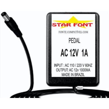 Imagem de Fonte AC 12V 1A para Pedal Engineering Boogie V-Twin - Bivolt - Starfo
