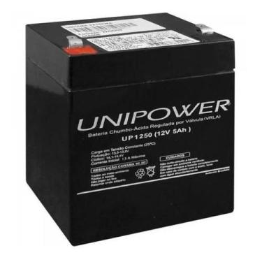 Imagem de Bateria Selada VRLA 12V 5Ah para Sistemas de Segurança e Nobreaks Unip