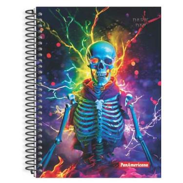 Imagem de Caderno Espiral Preto Dark Days 10 Matérias 160 Folhas - PanAmericana,