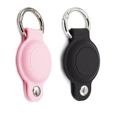 Imagem de Amersis Suporte para coleira de cachorro AirTag, 2 unidades, compatível com etiqueta de ar, adequado para coleira de cachorro e gato, suporte de etiqueta de ar, acessórios, capa de silicone