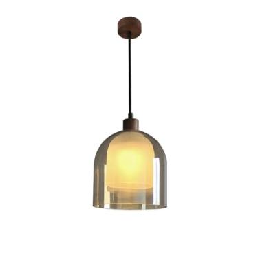 Imagem de YQSLQZZ Luminária pendente de vidro, lustre de sala de jantar vintage ilha de cozinha, iluminação decorativa de cabeceira, luzes de teto suspensas, para mesa de jantar de corredor acima da pia