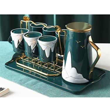 Imagem de Conjunto de xícaras de cerâmica de chá de vidro de frutas vela de aquecimento xícara de café europeu pires conjunto de chá da tarde inglês (cor: A, tamanho