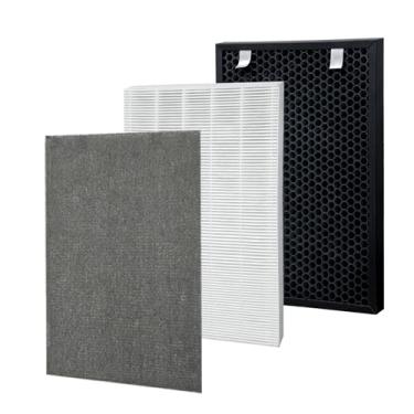 Imagem de Filtros de substituição Air 320 Air 220 compatíveis com purificador de ar Bissell Air320 Air220 2768A 2609A, 1 conjunto inclui 1 pré-filtro + 1 filtro plissado + 1 filtro de carvão ativado, compare a