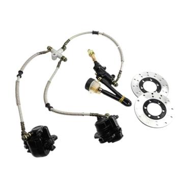 Imagem de Dynwave Kit de freio hidráulico para kart, cilindro mestre do freio traseiro, bomba hidráulica, peças e acessórios para motocicletas de 150 cc e 250 cc, com Disco de Freio