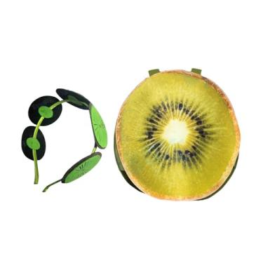 Imagem de simhoa Fantasia de frutas fatiadas, comida criativa, fantasia de Halloween para apresentação de carnaval, Kiwi Adulto