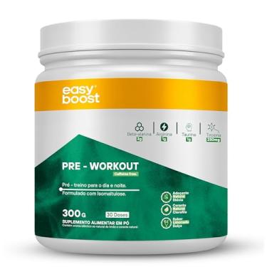 Imagem de Pre Workout Caffeine Free Easy Boost Pré Treino Beta Alanina Taurina Arginina 300g