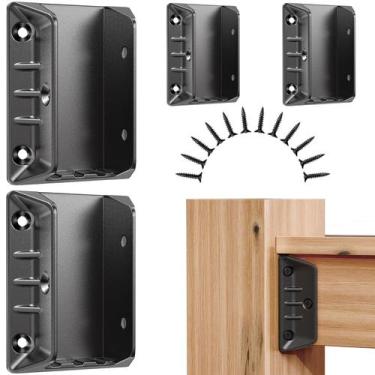 Imagem de Conectores de suporte de corrimão para 2 x 4 postes de madeira, pacote