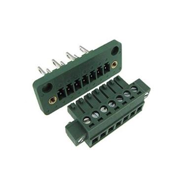 Imagem de Plugue de bloco de terminais de parafuso de 3,81 mm de 7 pinos - Flange encolhida - Montagem no painel