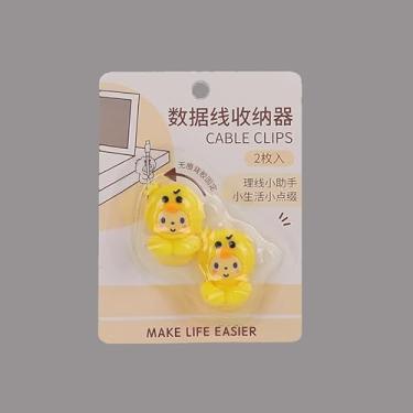 Imagem de Organizador de cabos de desenho animado bonito carregador USB linha de dados ganchos de parede suporte de cabo fone de ouvido enrolador de cabo organizador de mesa, Style02