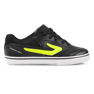 Imagem de Chuteira Topper Dominator 3 Jr Preto/Amarelo Neon,33