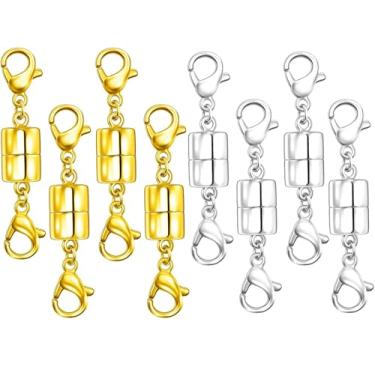 Imagem de Colar de lagosta duplo, fechos e fechos de segurança, conversores de joias de ouro e prata 14K para pulseiras, extensor de corrente