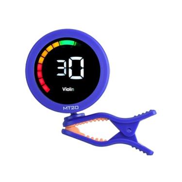 Imagem de Tomvorks Afinador de Guitarra Portátil Com Tela Colorida, Afinador Com Braçadeira/suporte Giratório de Alta Precisão, Afinação Ampla para Guitarra, Baixo, Violino, Ukulele, Material ABS (Azul)
