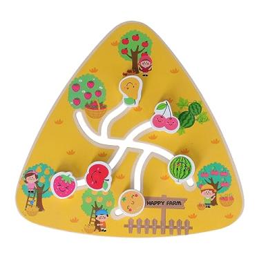 Imagem de Generic Brinquedos de Labirinto de Madeira, Desenvolver Jogo de Concentração, Quebra-cabeça, Coordenação Olho-mão para Coordenação Olho-mão para Educação Precoce (Jogo de mover frutas)