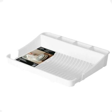 Imagem de Escorredor De Louças Pratos Com Extensor 40X40X8 Fly Branco
