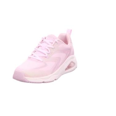 Imagem de Skechers Tênis feminino TRES-AIR UNO GLIT-AIRY, Malha quente com glitter rosa claro, 7