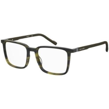 Imagem de Armação de Óculos Pierre Cardin P.C. 6288 6AK - Verde Horn 55-Masculino