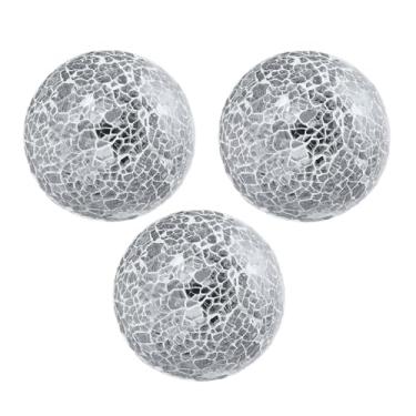 Imagem de AKEIE Bola decorativa premium para tigelas, bolas de vidro de mosaico de 8 cm, esfera de vidro para decoração de casa, jantar, Dia de Ação de Graças, Natal, festa de casamento, decoração de mesa de