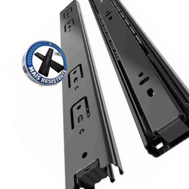 Imagem de 2 (1 Par) Corrediças Trilho Telescópico 60cm Gaveta Móvel - Facil Nego