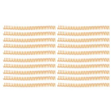 Imagem de QANYEGN 20 bobinas de ligação em espiral de plástico, bobinas de ligação em espiral, mola de fivela de ligação, 19mm 3/4 polegadas id 30 furos espirais para notebook a4 a5 (Laranja)