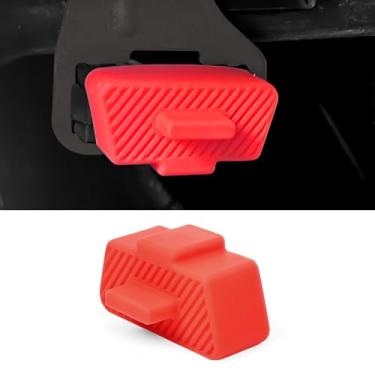 Imagem de BESTAOO Protetor de porta ABC OBD2, capa protetora contra poeira de silicone vermelha, ajuste universal para carro, caminhão, SUV, antipoeira, arranhões e umidade, tampa de conector de diagnóstico de