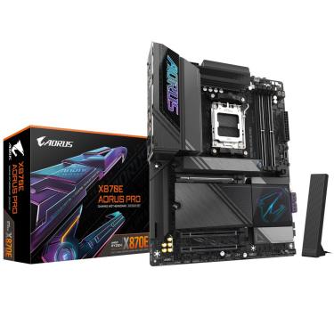 Imagem de Placa Mãe Gigabyte X870E AORUS PRO AM5 4xDDR5 AMD X870E ATX