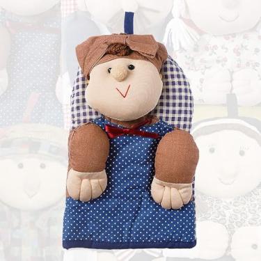 Imagem de Luva Térmica Para Cozinha Rafimex Alta Proteção E Decorativa (Xadrez Azul)