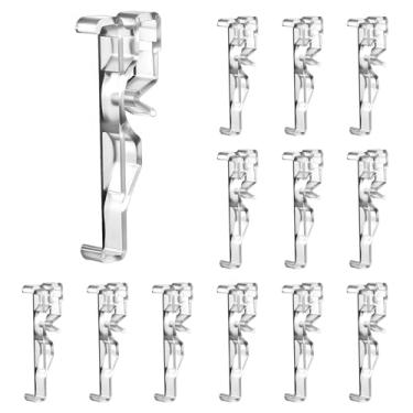 Imagem de Clipes de sanefa para persianas, clipes de plástico transparente de 6 cm para janela oculta, clipe de suporte de reposição para janela horizontal (12 peças)