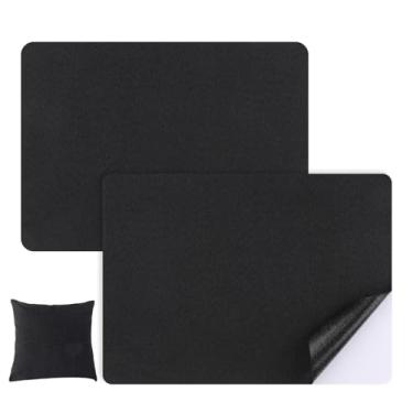 Imagem de 2 peças de adesivos de reparo de linho preto de 20 x 28 cm, adesivo de tecido autoadesivo com cola forte para sofá, sofá, móveis, sacolas, assentos de carro, reparo de carpete