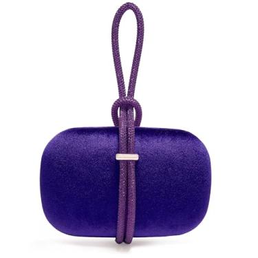 Imagem de CARIEDO Bolsa feminina de tecido com manchas de embreagem para noite de casamento, formatura, festa noturna, 8700-roxo