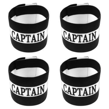 Imagem de Tucnoeu 4 pulseiras de braço de capitão para futebol, braçadeira ajustável de capitão de futebol, 31,5 x 9 cm/12,5 x 3,5 pol, braçadeira esportiva de equipe, acessório esportivo para futebol rugby