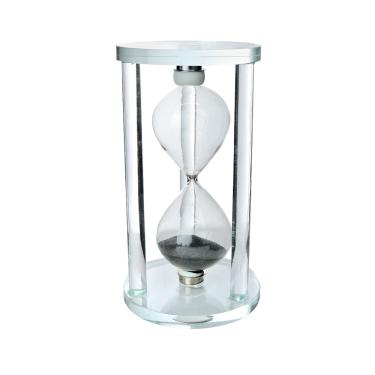 Imagem de Ampulheta Decorativa  De Vidro Com Base De Vidro 1 Minuto 14,5Cm