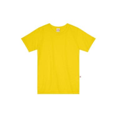 Imagem de Camiseta infantil menino em meia malha Brandili-Amarelo