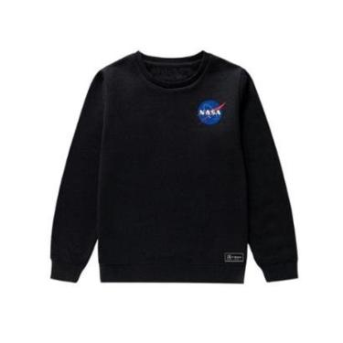 Imagem de Blusão Moletom Infantil Nasa Personalizado sem Capuz gola Redonda-Unissex