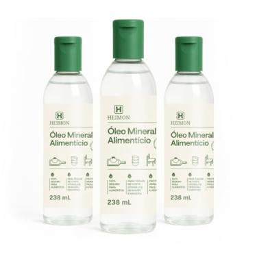 Imagem de HEIMON Óleo Mineral Grau Alimenticio USP 70 Premium 238mL, Sela, Hidrata e Protege Madeira, Bambu, Móveis, Mármore e Aço Inox (238mL)