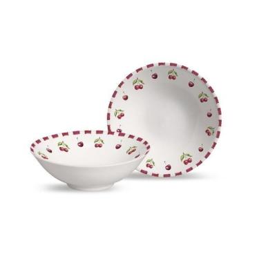 Imagem de Conjunto 6 Bowls Decorados Amarena 300Ml - Alleanza Cerâmica