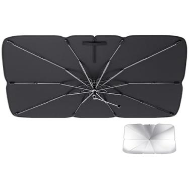 Imagem de Para-brisa para carro | Persianas de carro para janela frontal dobrável - Guarda-sol leve com bloqueio de UV para veículos automotivos de caminhão trailer trailer