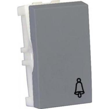 Imagem de Modulo Pulsador De Campainha Brs12537-7Pr - Blux Recta Prata Satin Fos