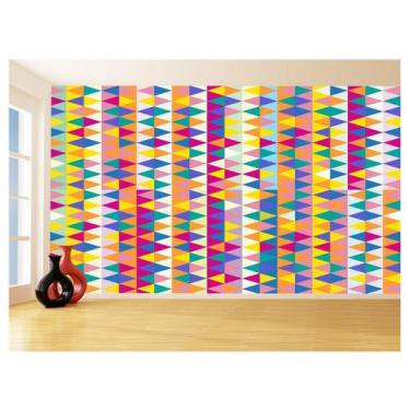 Imagem de Papel De Parede Geométrico Triângulos Abstrato 3,5M Gmt88 - Você Decor