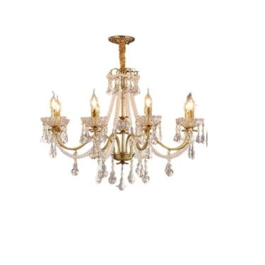 Imagem de Luminária pendente de cristal avançada, luxuosa e com atmosfera criativa, ideal para quarto, sala de estar ou qualquer outro ambiente em uma villa. Design francês e moderno para restaurantes